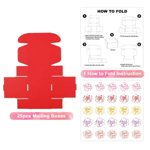 red kraft gift boxes