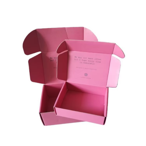 shipping boxes custom pink