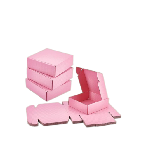 pink shipping boxes
