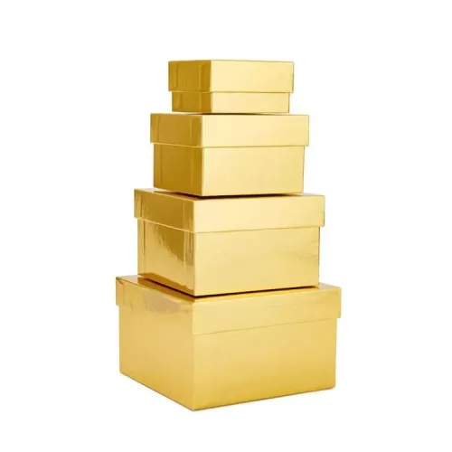 Custom Gold Kraft Boxes with Lid