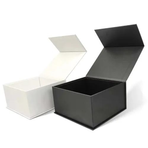 Custom Printed White Black Magnetic Gift Boxes